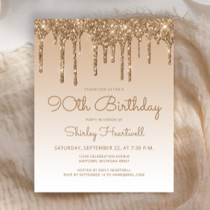 Carte d'invitation pour 90e anniversaire Budget Gl