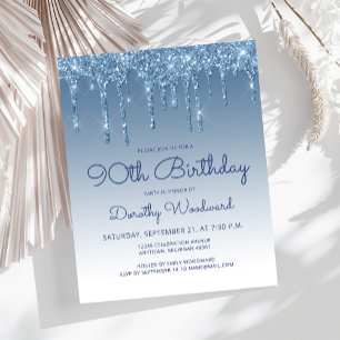 Carte d'invitation pour 90e anniversaire Budget Gl