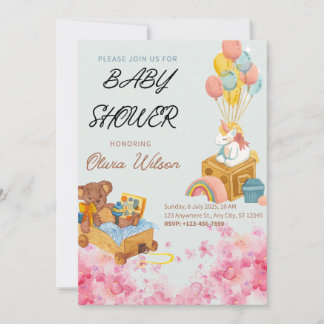 Carte d'invitation pour baby shower