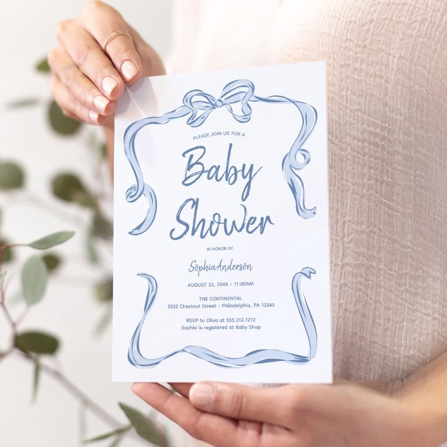 Carte d'invitation pour Baby shower de garçon de l (Créateur téléchargé)