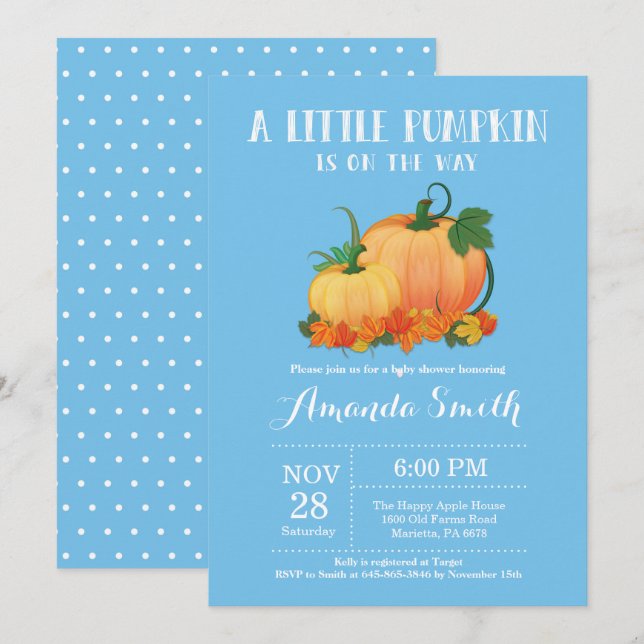 Carte d'invitation pour Baby Shower garçon thème c (Devant / Derrière)
