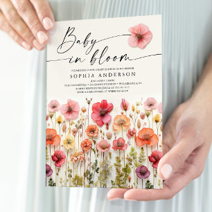 Carte d'invitation pour Baby Shower Love In Bloom