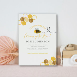 Carte d'invitation pour Baby Shower Moderne Maman 