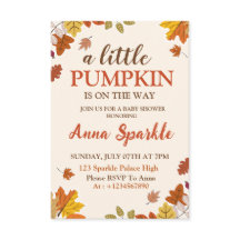 Carte d'invitation pour Baby Shower Petit Citrouil