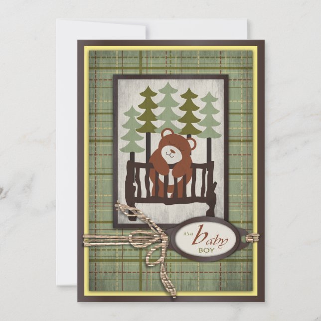 Carte d'invitation pour bébés en plein air (Devant)