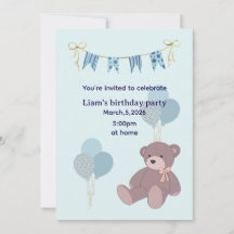 Carte d'invitation pour enfant anniversaire