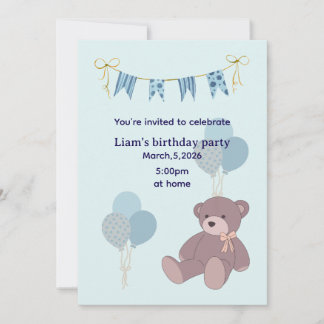 Carte d'invitation pour enfant anniversaire
