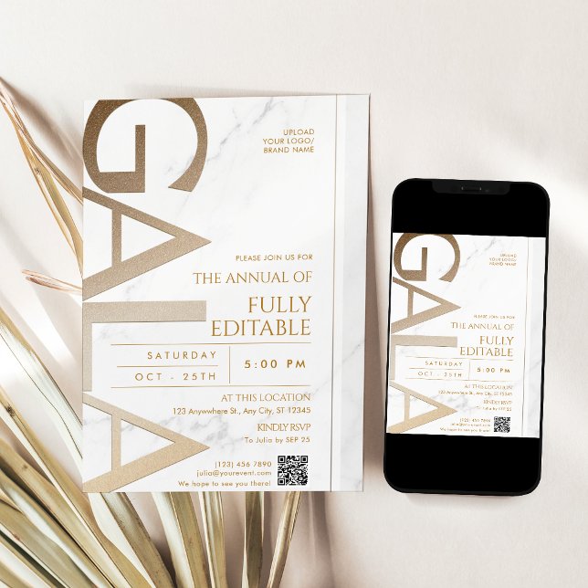 Carte d'invitation pour gala de charité d'entrepri (Luxury Corporate Gala Fundraiser Invitation Card)