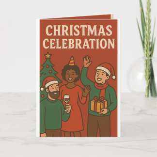 CARTE D'INVITATION POUR LA CÉLÉBRATION DE CHRISMAS