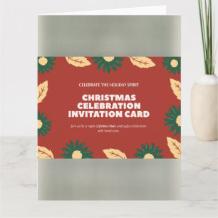 CARTE D'INVITATION POUR LA CÉLÉBRATION DE CHRISMAS