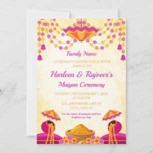 Carte d'invitation pour la cérémonie traditionnell
