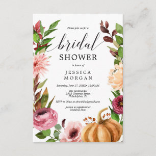 Carte d'invitation pour la douche nuptiale Bliss d