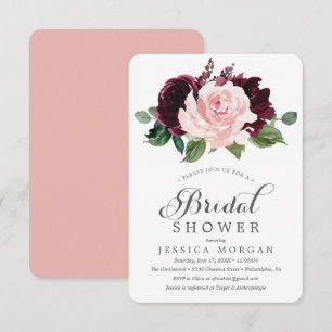 Carte d'invitation pour la douche nuptiale Brousse