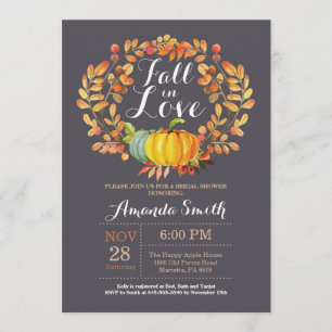 Carte d'invitation pour la douche nuptiale d'autom