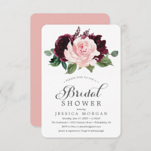 Carte d'invitation pour la douche nuptiale de Bour