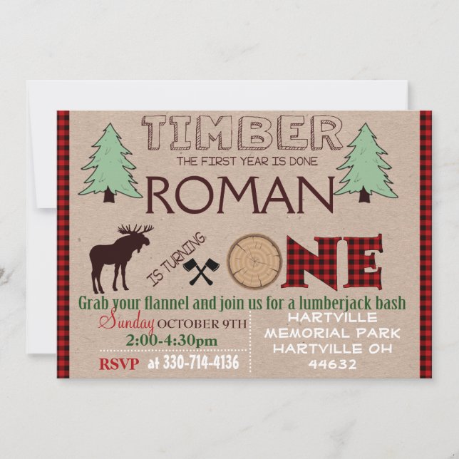 Carte d'invitation pour la fête d'anniversaire de  (Devant)