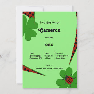 Carte d'invitation pour la fête d'anniversaire de