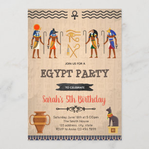 Carte d'invitation pour la fête d'anniversaire d'É