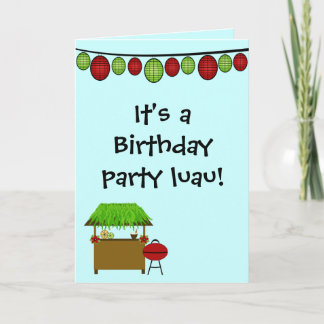 Carte d'invitation pour la fête d'anniversaire des