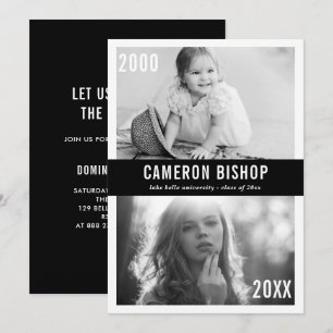 Carte d'invitation pour la fête de fin d'études av