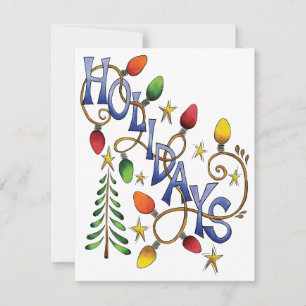 Carte d'invitation pour la fête de Noël étoiles de