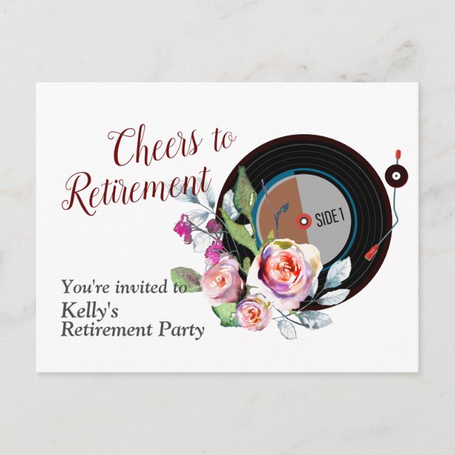 carte d'invitation pour la fête de retraite musica (Devant)