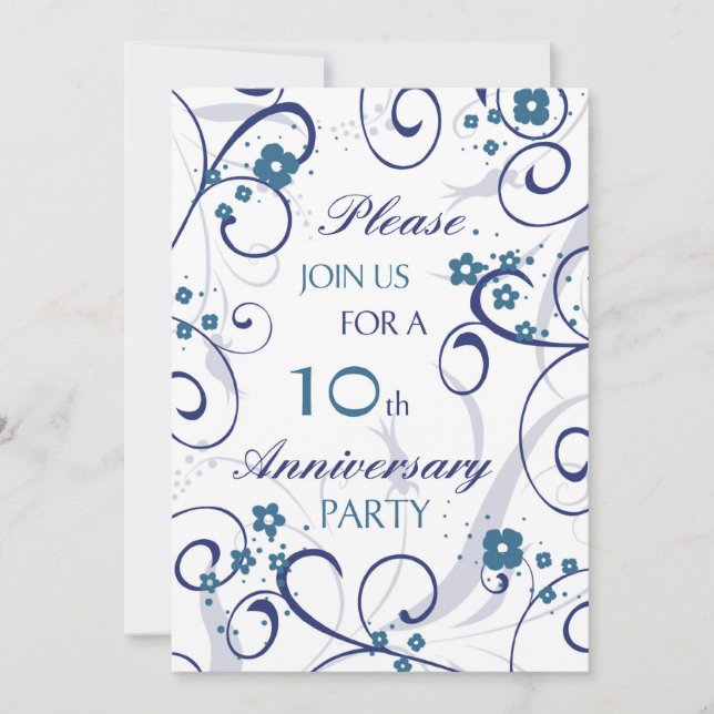 Carte d'invitation pour la fête du 10ème anniversa (Devant)