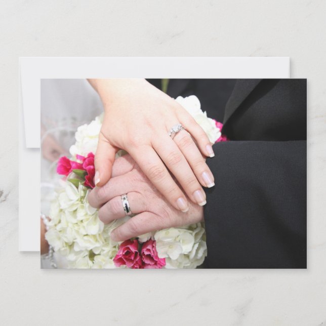 CARTE D'INVITATION POUR LA MARIE ET LE MARIÉ (Devant)