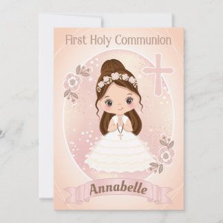 Carte d'invitation pour la première communion