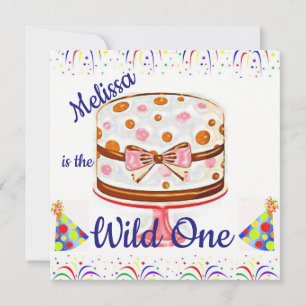 Carte d'invitation pour la première fête d'anniver