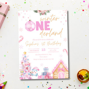 Carte d'invitation pour l'anniversaire de Winter O