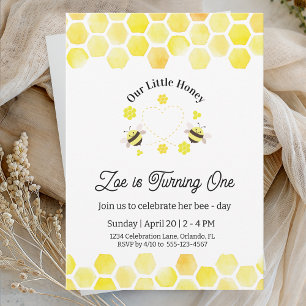 Carte d'invitation pour le 1er anniversaire de Lit