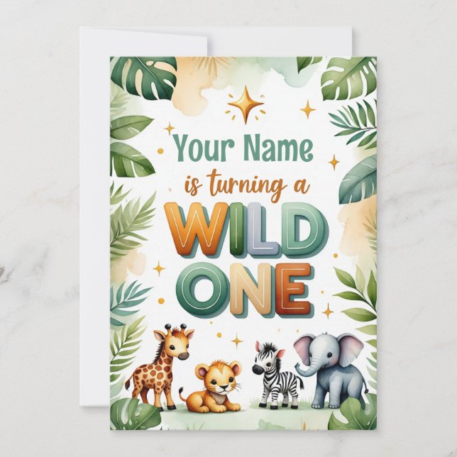 Carte d'invitation pour le 1er anniversaire de Wil (Devant)
