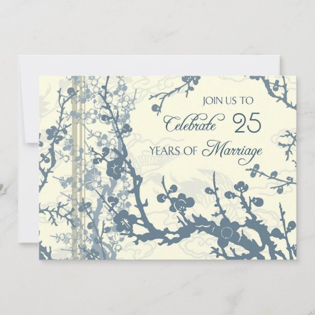 Carte d'invitation pour le 25e anniversaire de mar (Devant)