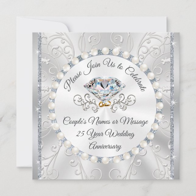 Carte d'invitation pour le 25e anniversaire de mar (Devant)