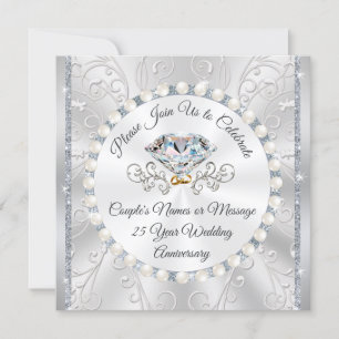 Carte d'invitation pour le 25e anniversaire de mar