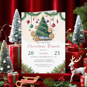 Carte d'invitation pour le brunch de Noël - Brunch