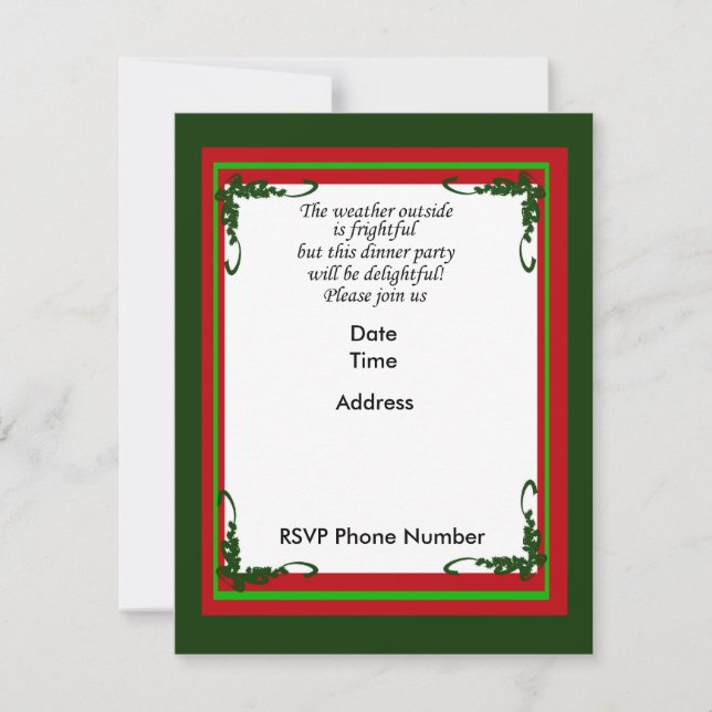Carte d'invitation pour le dîner (Devant)