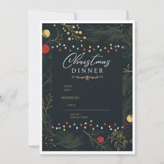 CARTE D'INVITATION POUR LE DÎNER DE NOËL !