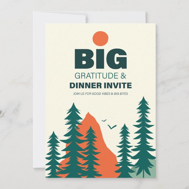Carte d'invitation pour le dîner de Thanksgiving/  (Devant)