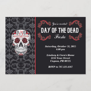 Carte d'invitation pour le Jour de la Fiesta Morte