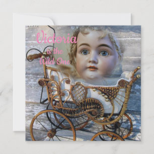 Carte d'invitation pour le premier anniversaire de