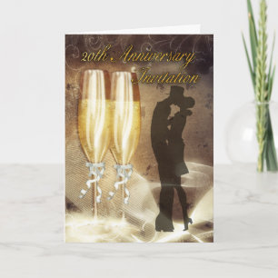 Carte d'invitation pour les 20 ans de mariage - Ch