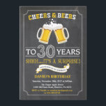Carte d'invitation pour les 30e anniversaire de la<br><div class="desc">Fêtes et Bières 30e anniversaire Invitation Card avec arrière - plan en tableau noir.
Pour plus de personnalisation,  cliquez sur le bouton "Customiser" et utilisez notre outil de conception pour modifier ce modèle.</div>