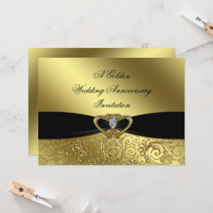 Carte d'invitation pour les 50 ans de mariage