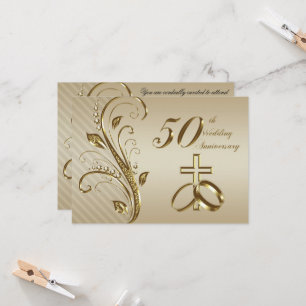 Carte d'invitation pour les 50 ans de mariage