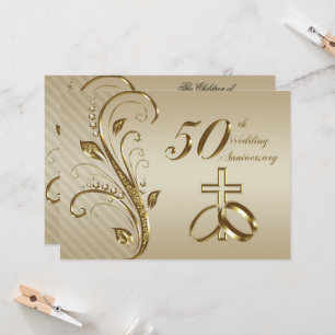 Carte d'invitation pour les 50 ans de mariage
