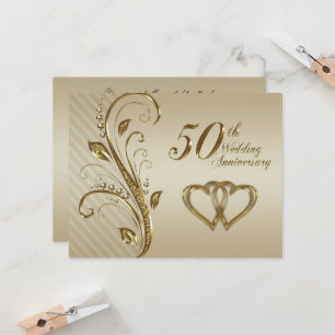 Carte d'invitation pour les 50 ans de mariage