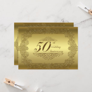 Carte d'invitation pour les 50 ans de mariage