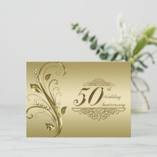 Carte d'invitation pour les 50 ans de mariage